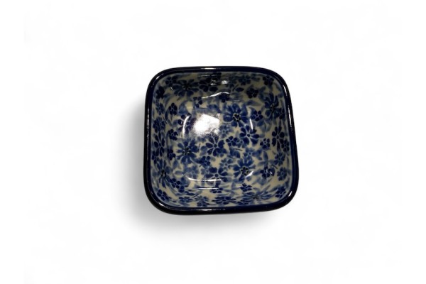 604 Bunzlau vierkant schaaltje 8 x 8 cm 2998X 604 Kleine vierkante schaaltjes 8 x 8 cm